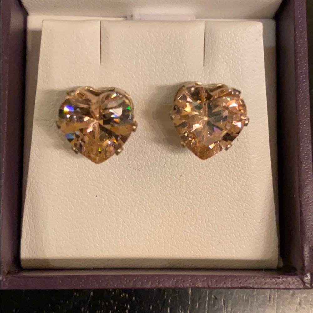 Cubic Zirconia Citrine Earrings